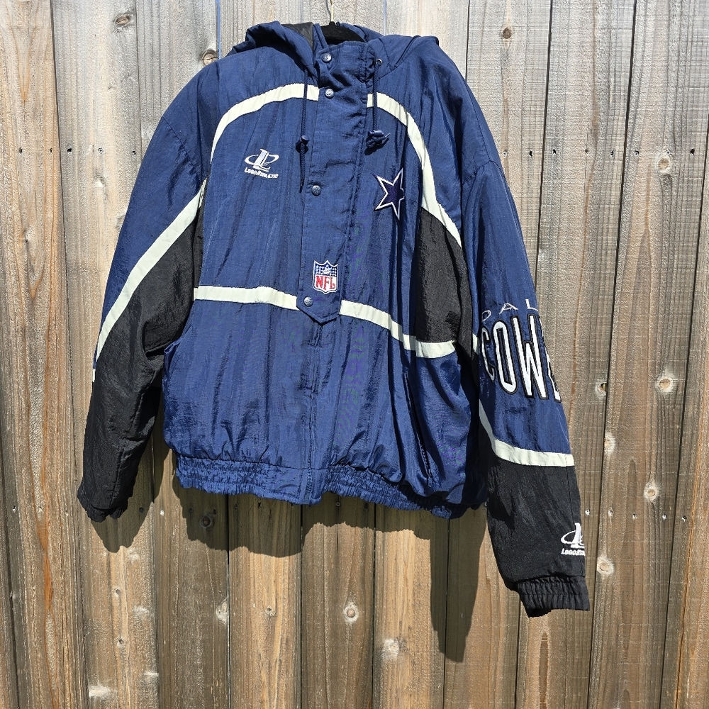 Vintage Dallas Cowboys Jacket Mens XL NFL Football Logo Athletic Pro Line 90s - Picture 2 of 16